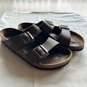 Brown Birkenstock Double Strap Sandals